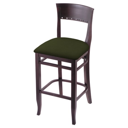 Holland Bar Stool Co 25" Counter Stool, Dark Cherry Finish, Canter Pine Seat 316025DC010